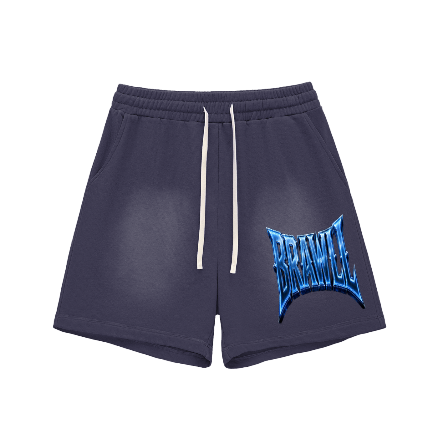 Sun Fade Raw Edge Cotton Shorts