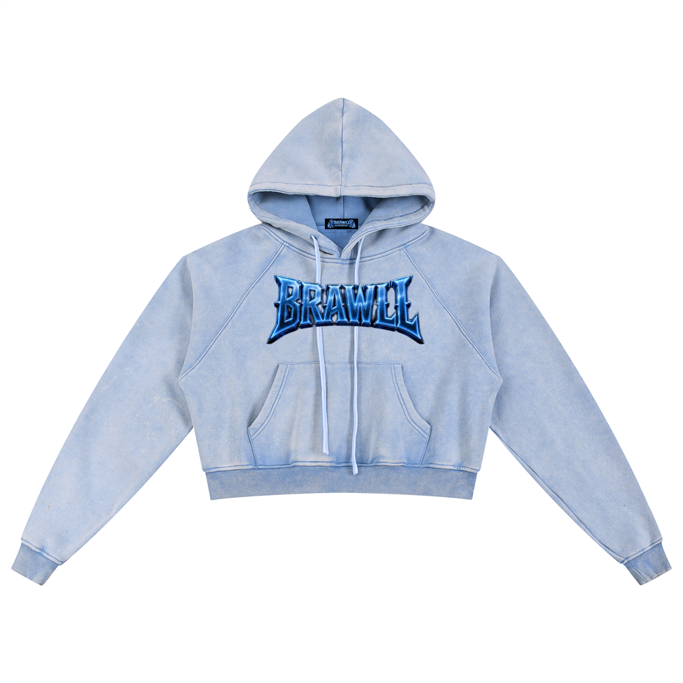 Snow Washed Cropped Hoodie