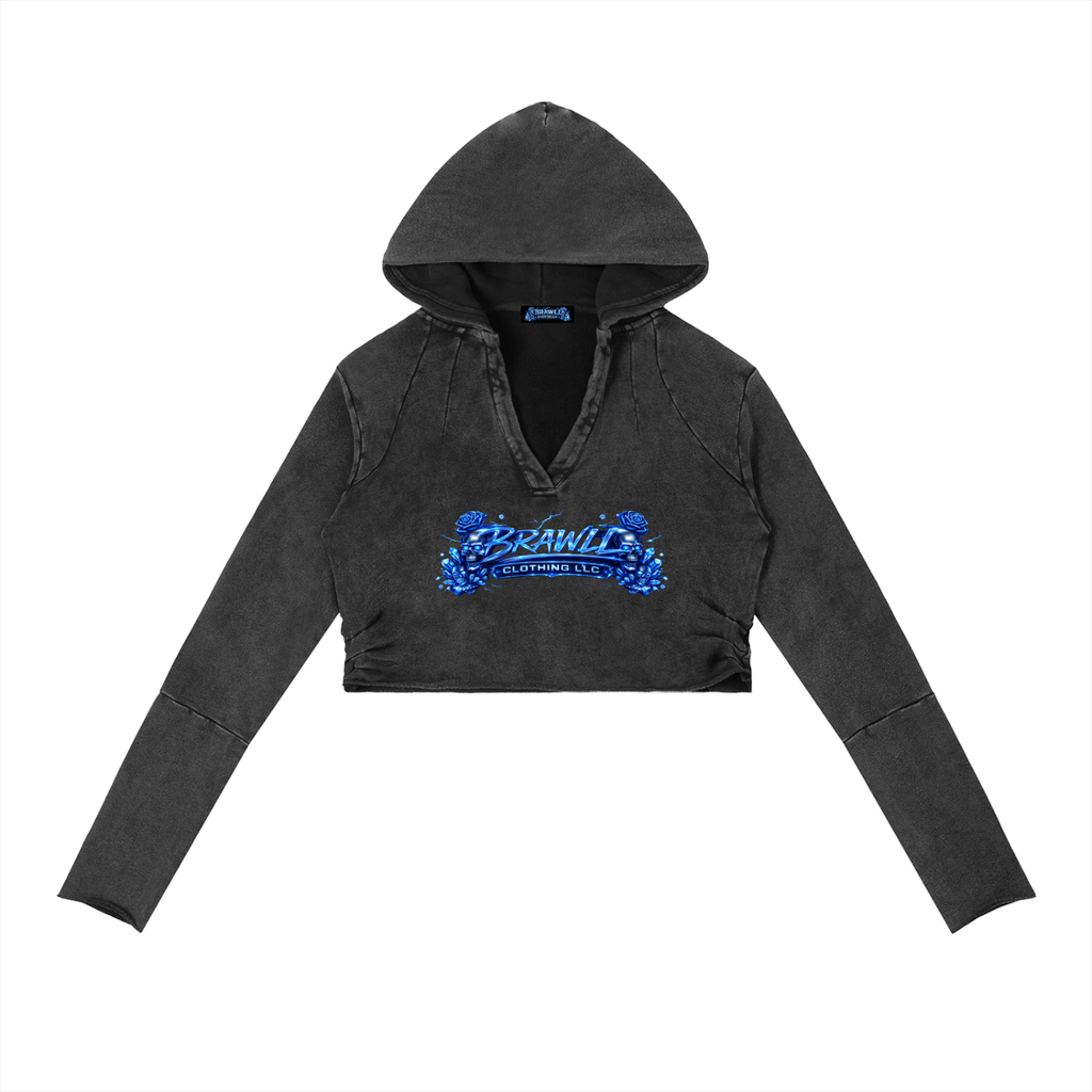 Vintage Washed Raw Edge Hoodie