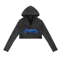 Vintage Washed Raw Edge Hoodie