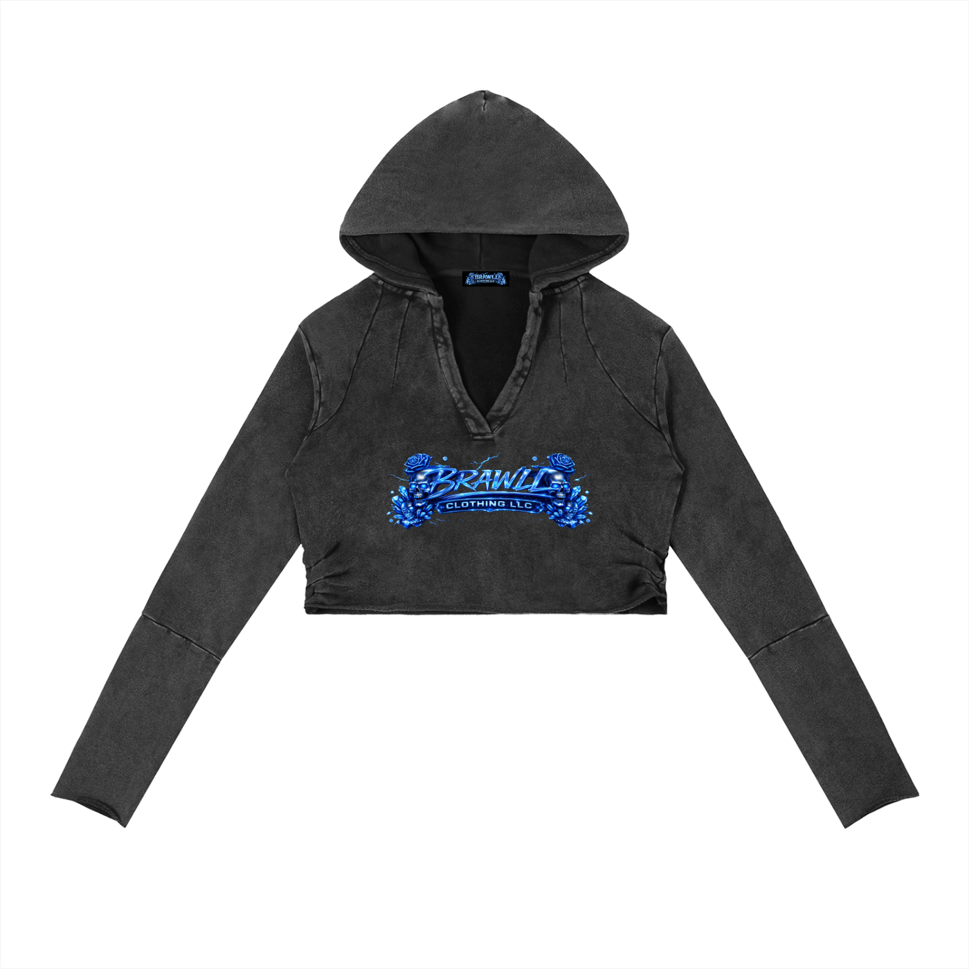 Vintage Washed Raw Edge Hoodie