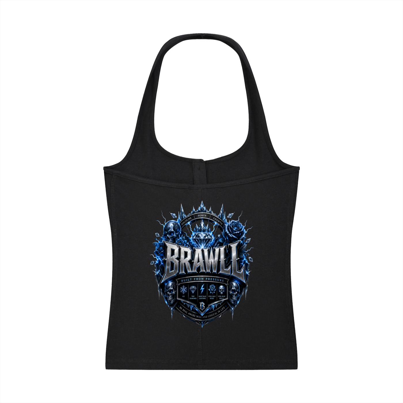 Women's Ribbed Henley Tank Top