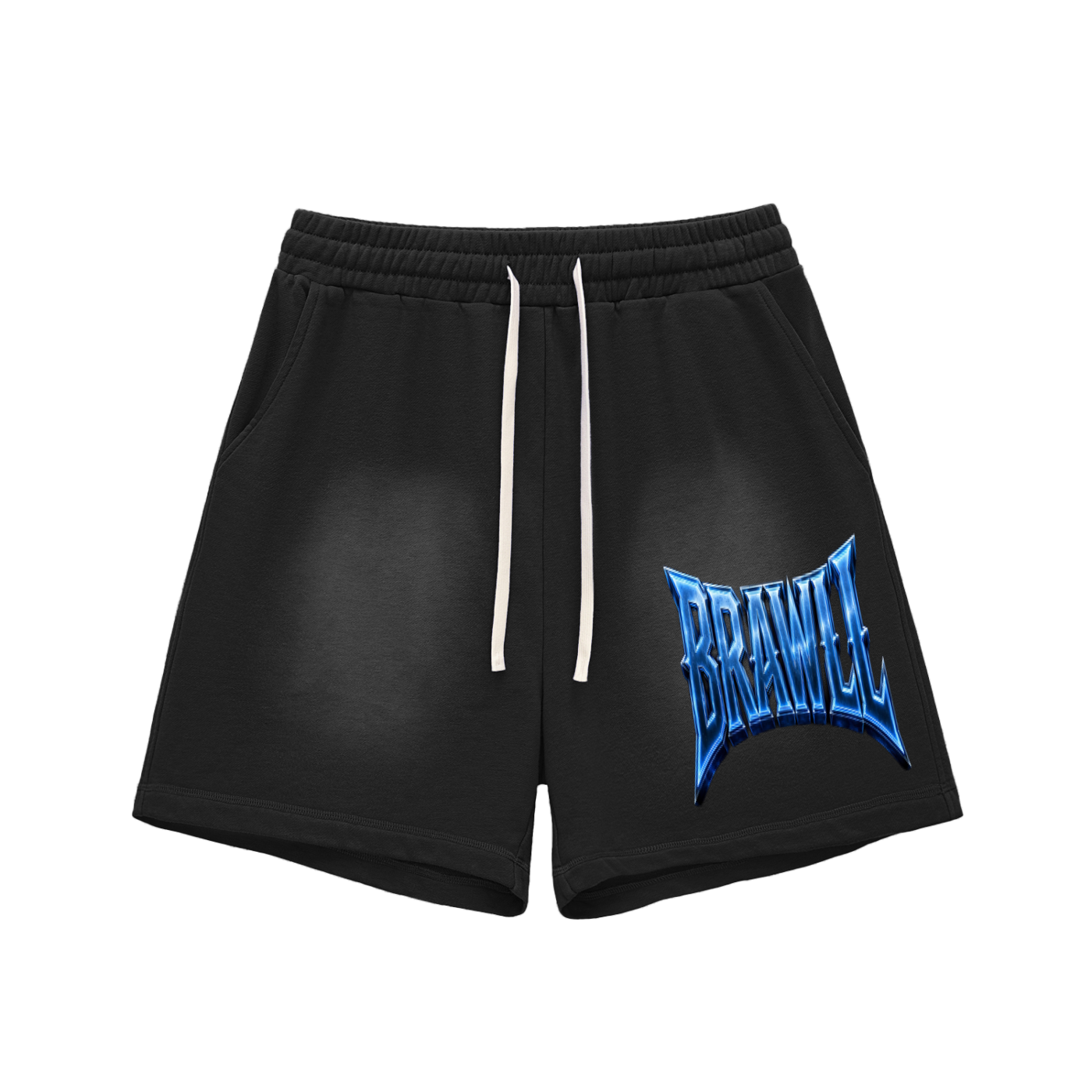 Sun Fade Raw Edge Cotton Shorts