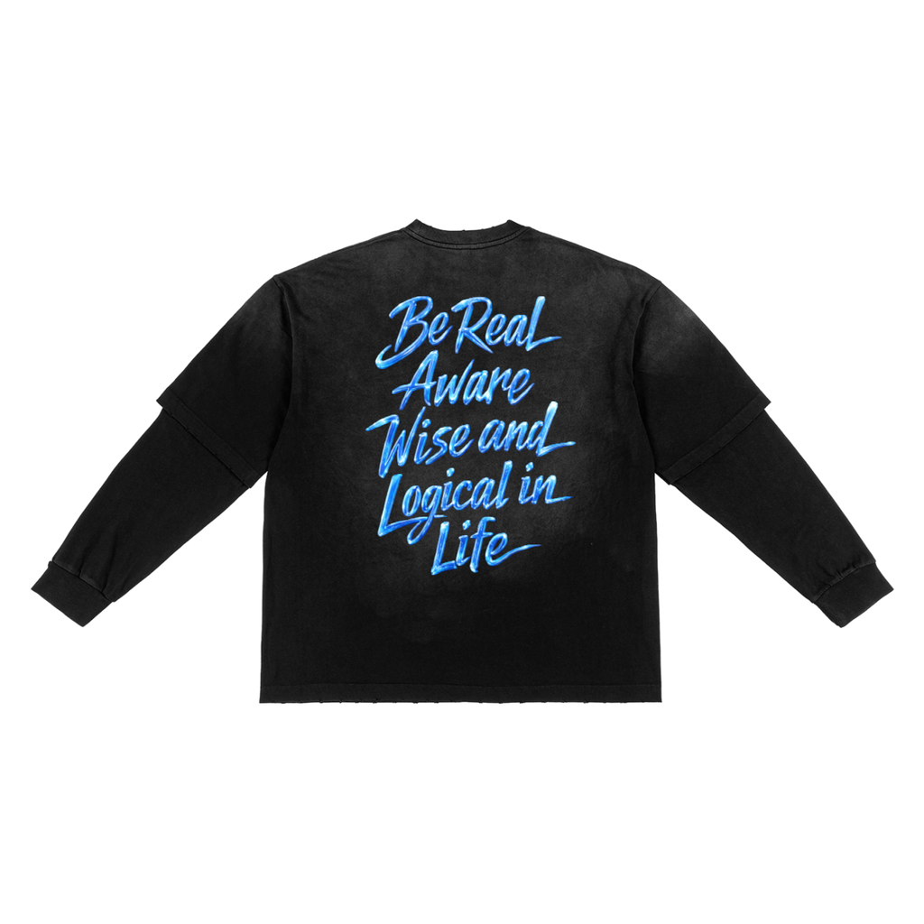 Sunfade Hand-Frayed Faux Two-Piece T-Shirt