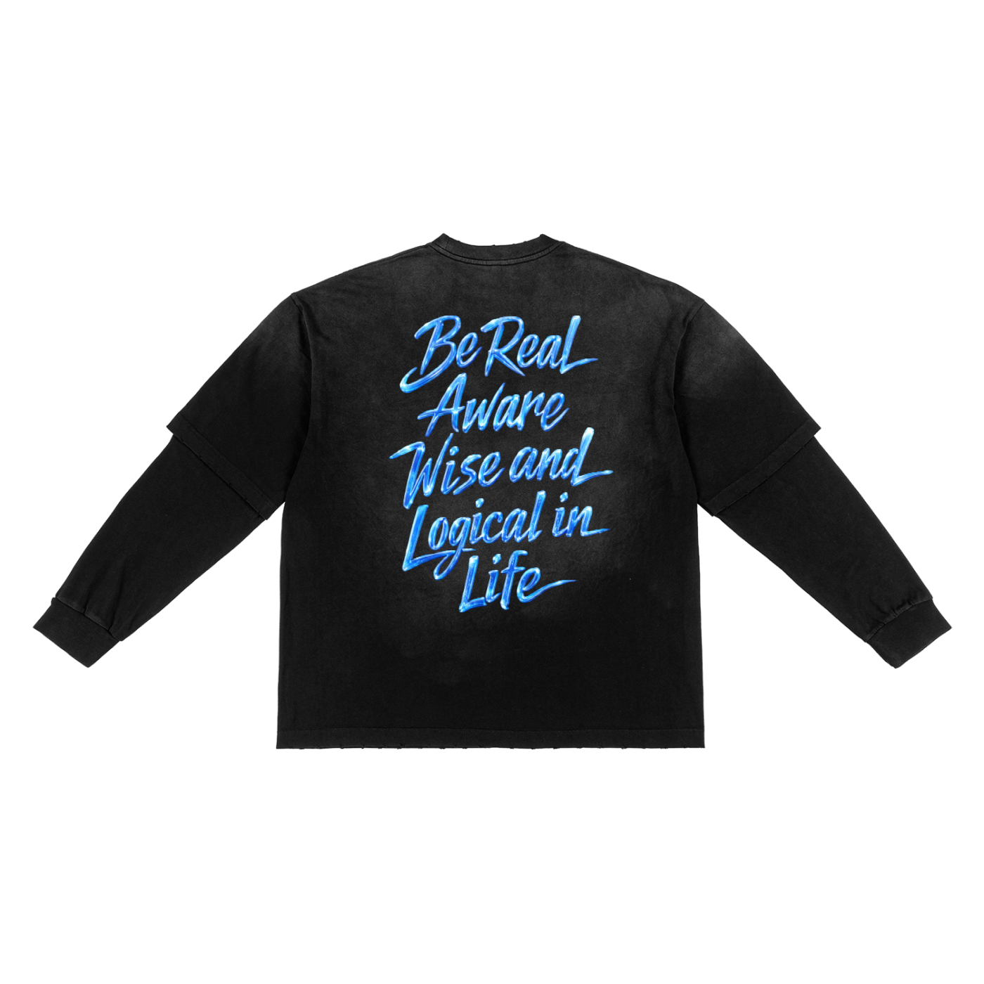 Sunfade Hand-Frayed Faux Two-Piece T-Shirt