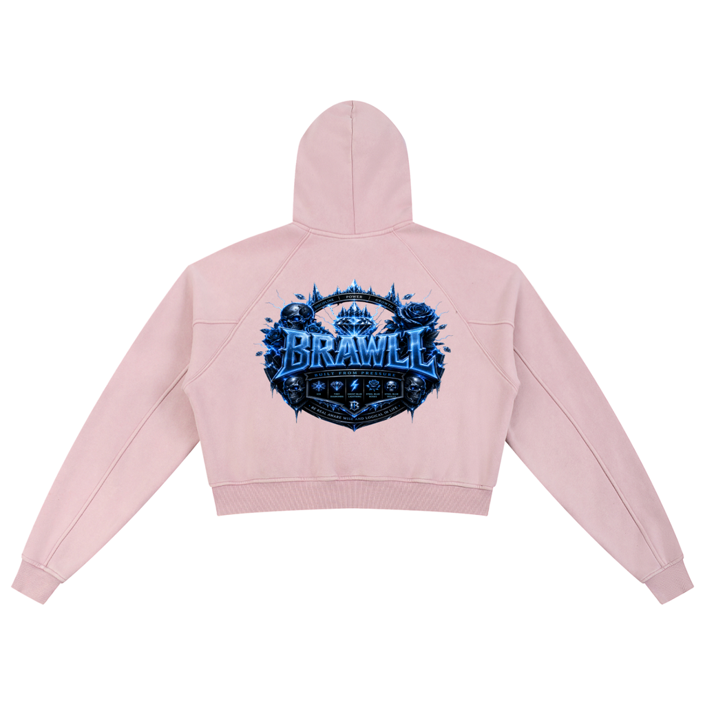 Snow Washed Cropped Hoodie