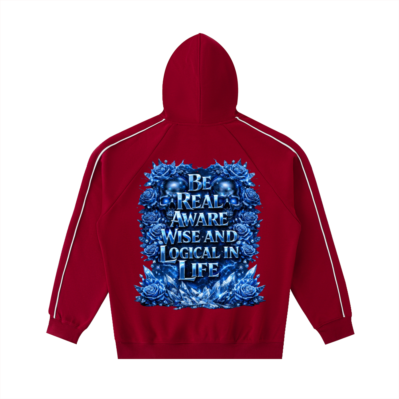 Contrast Piping Raglan Hoodie