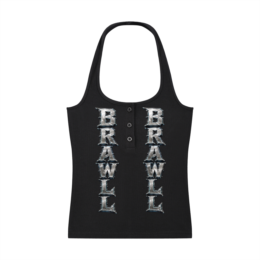 Women's Ribbed Henley Tank Top