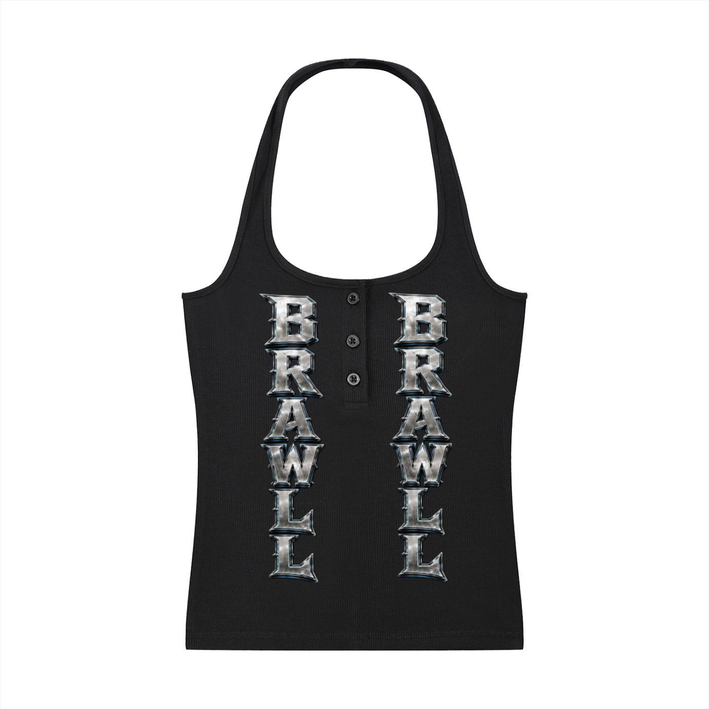 Women's Ribbed Henley Tank Top