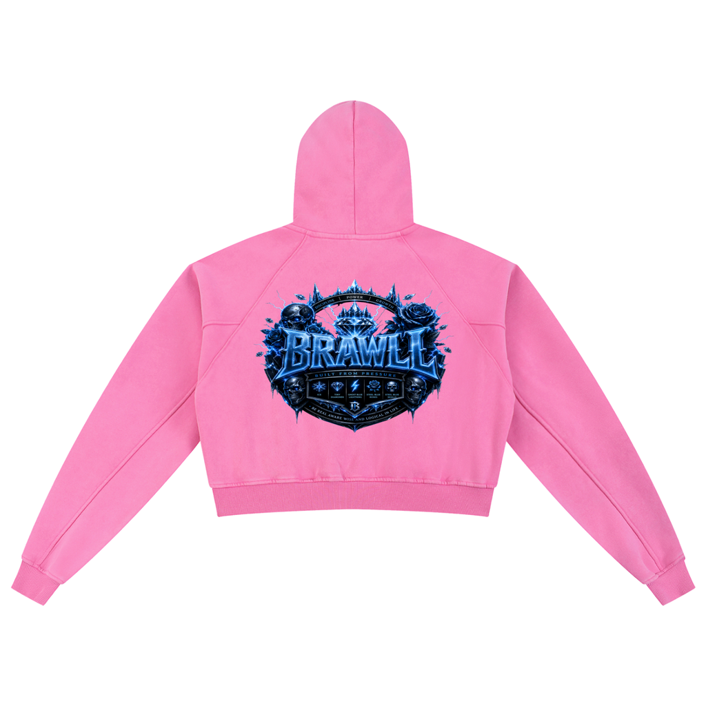 Snow Washed Cropped Hoodie