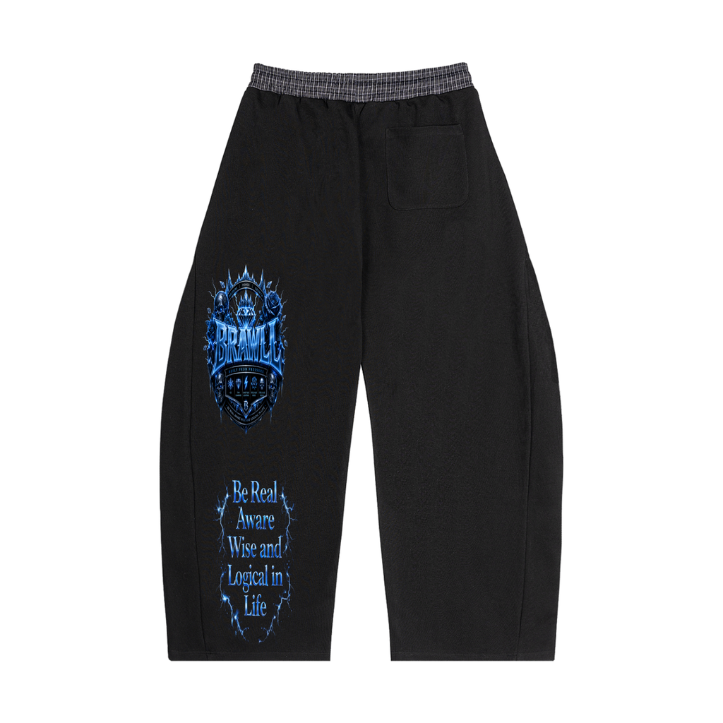 Plaid Waistband Barrel Sweatpants