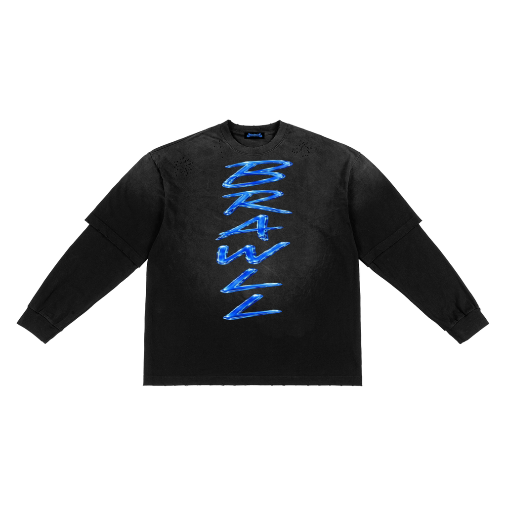 Sunfade Hand-Frayed Faux Two-Piece T-Shirt