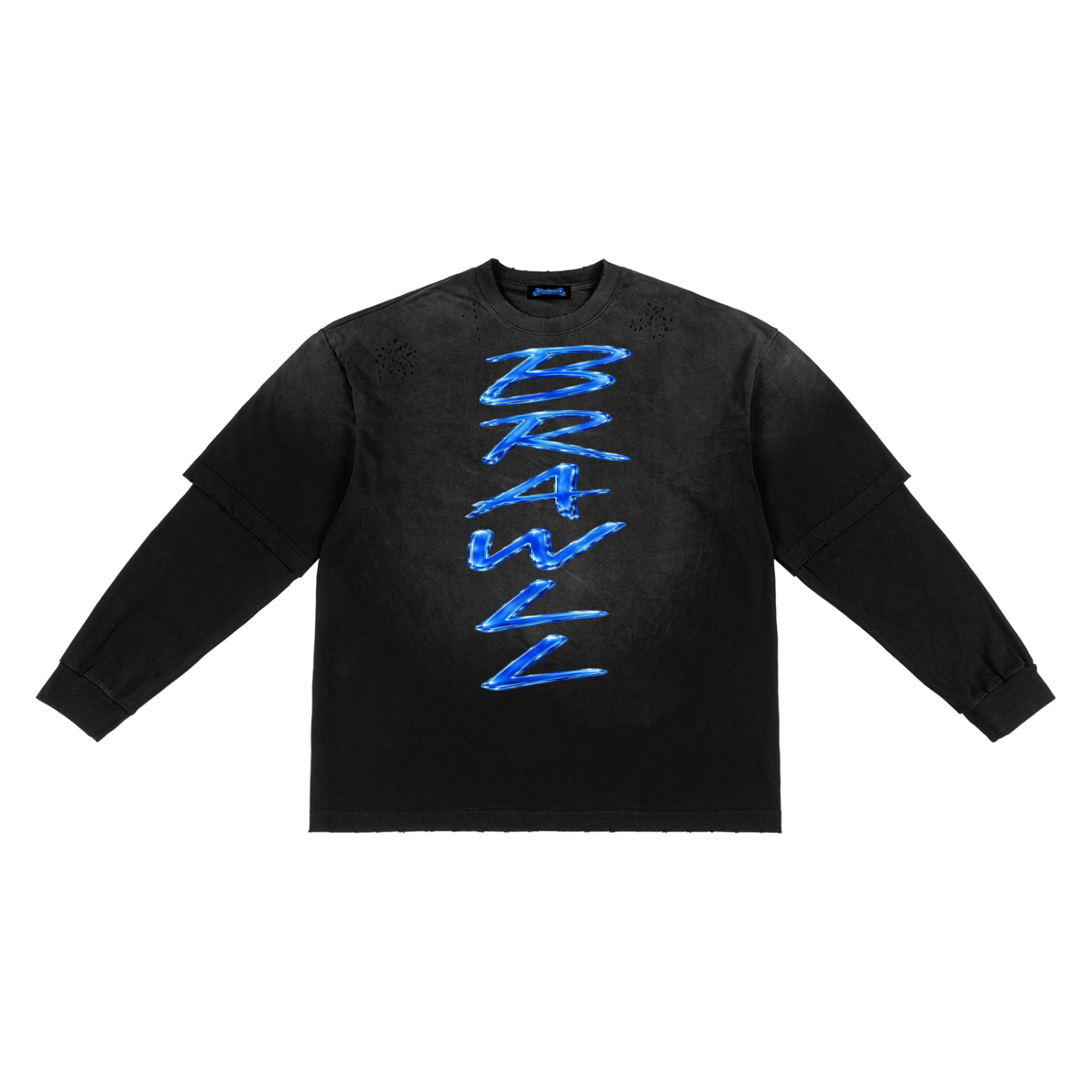 Sunfade Hand-Frayed Faux Two-Piece T-Shirt