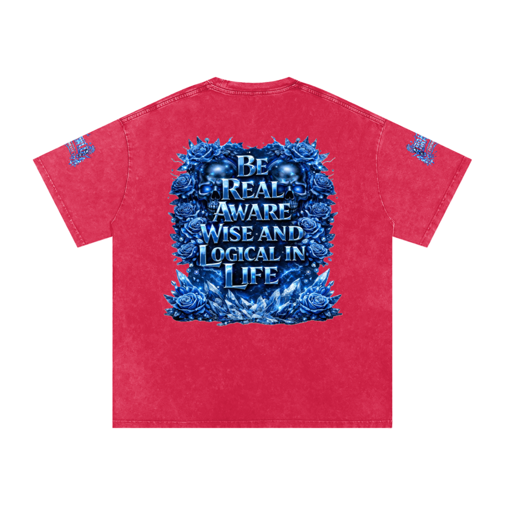 Snow Washed Oversized Cotton T-Shirt
