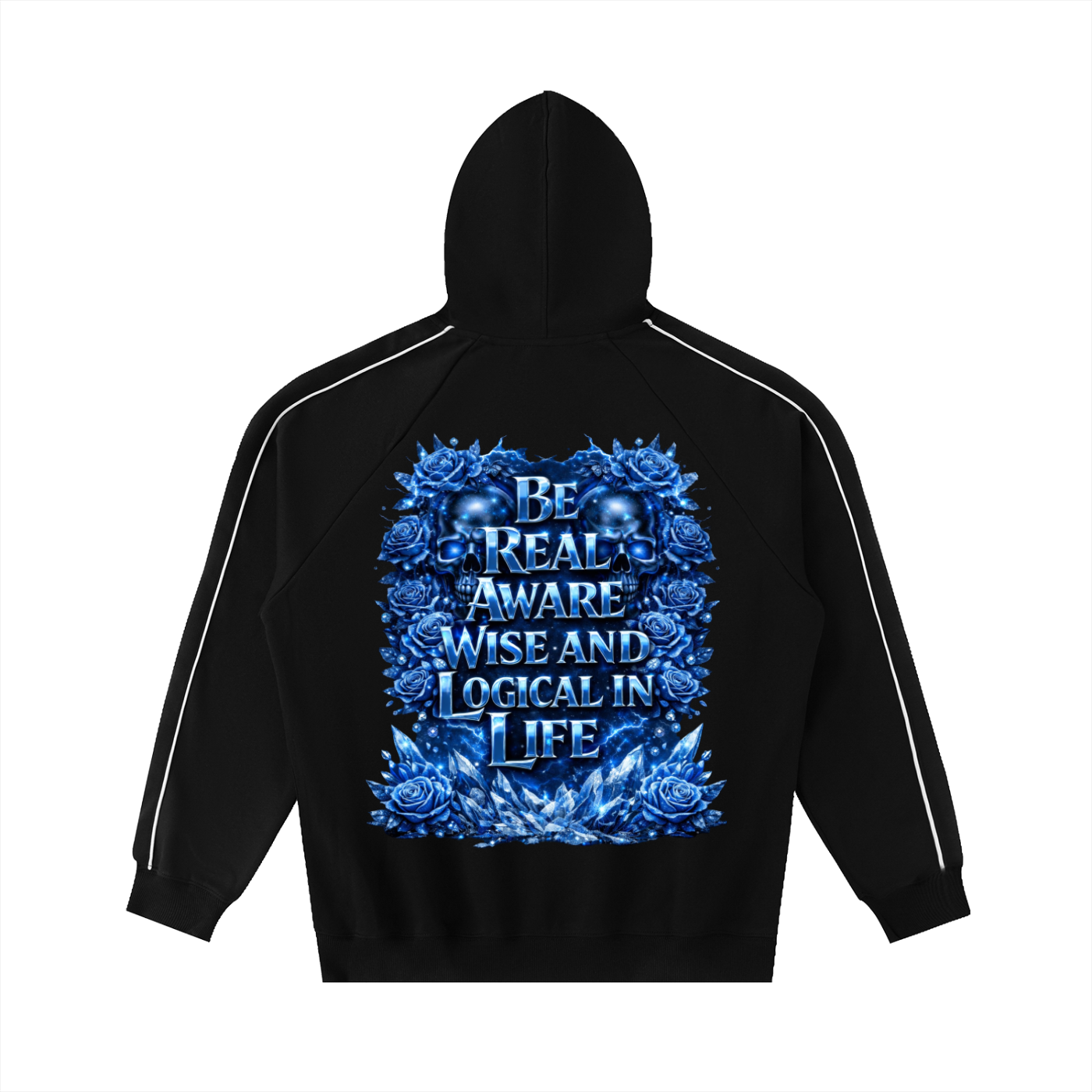 Contrast Piping Raglan Hoodie