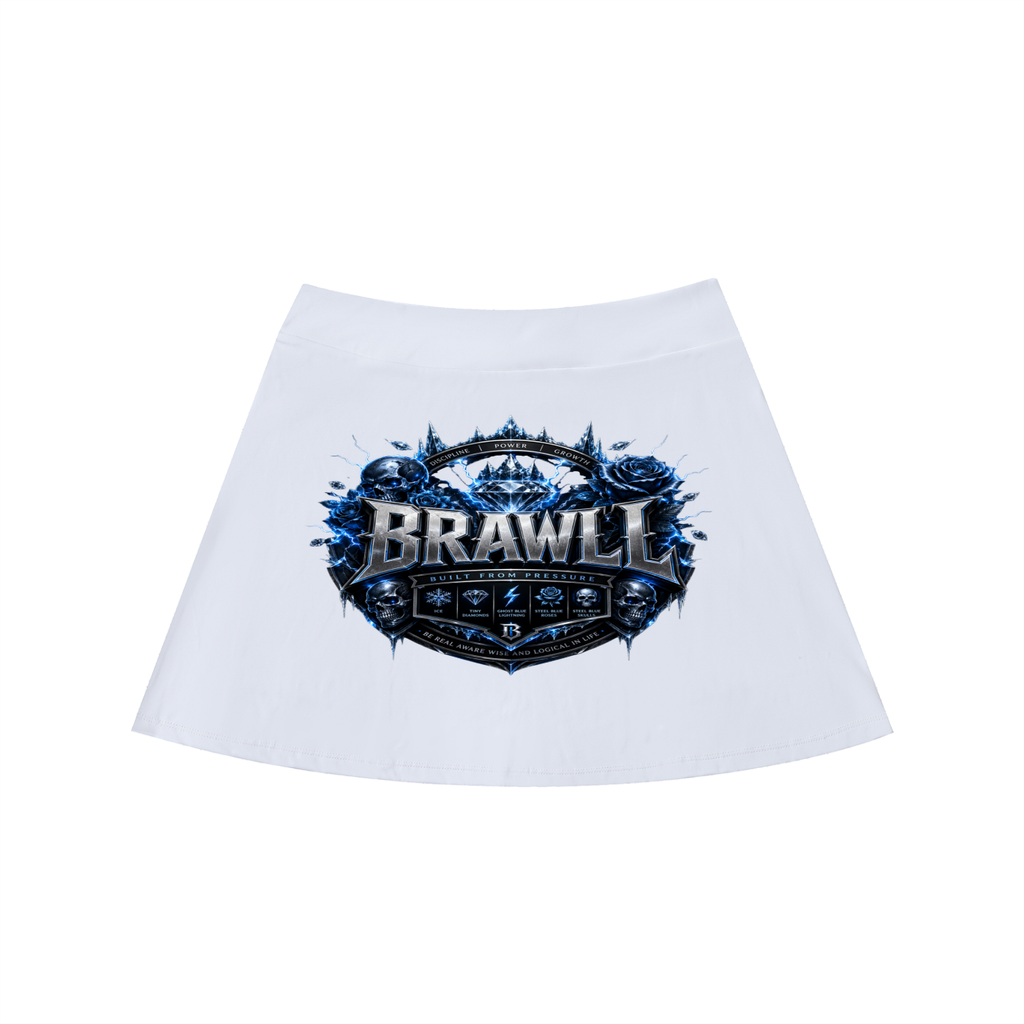 High-Waist Pocketed A-Line Skirt