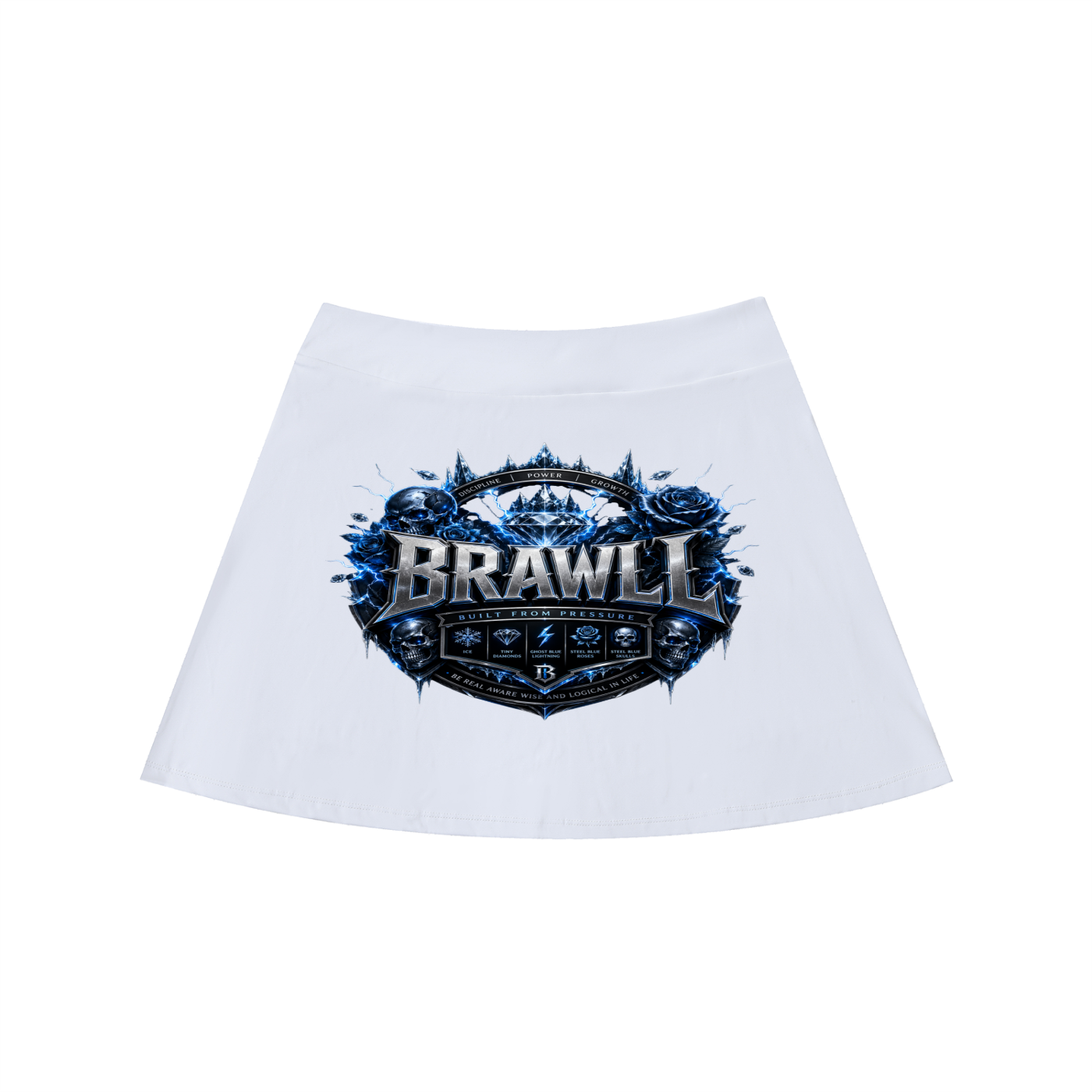 High-Waist Pocketed A-Line Skirt