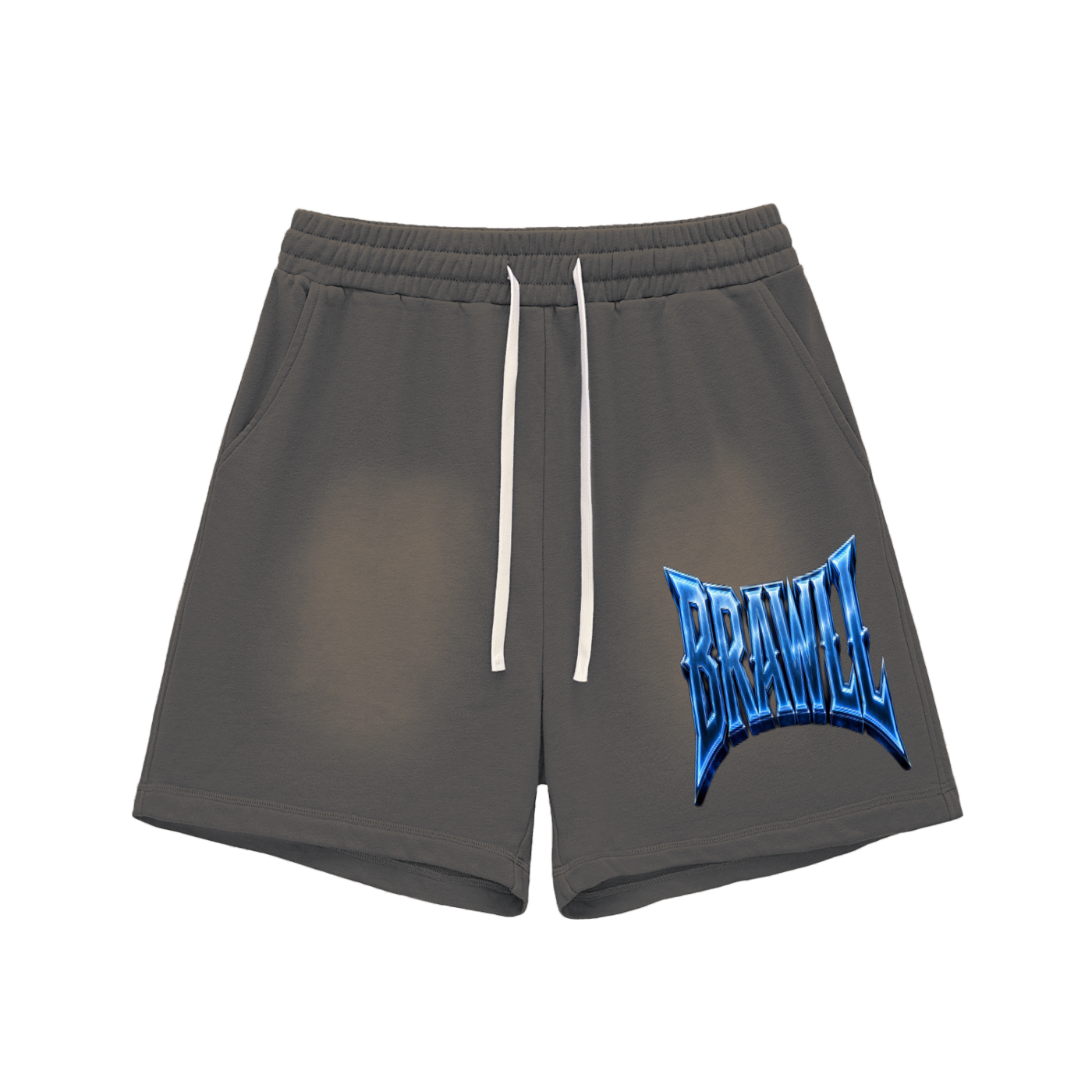 Sun Fade Raw Edge Cotton Shorts