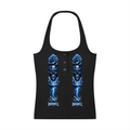Women's Ribbed Henley Tank Top