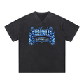 Snow Washed V-Neck Cotton T-Shirt