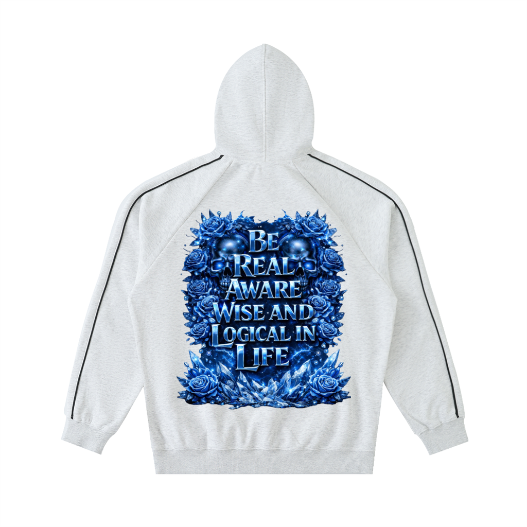 Contrast Piping Raglan Hoodie