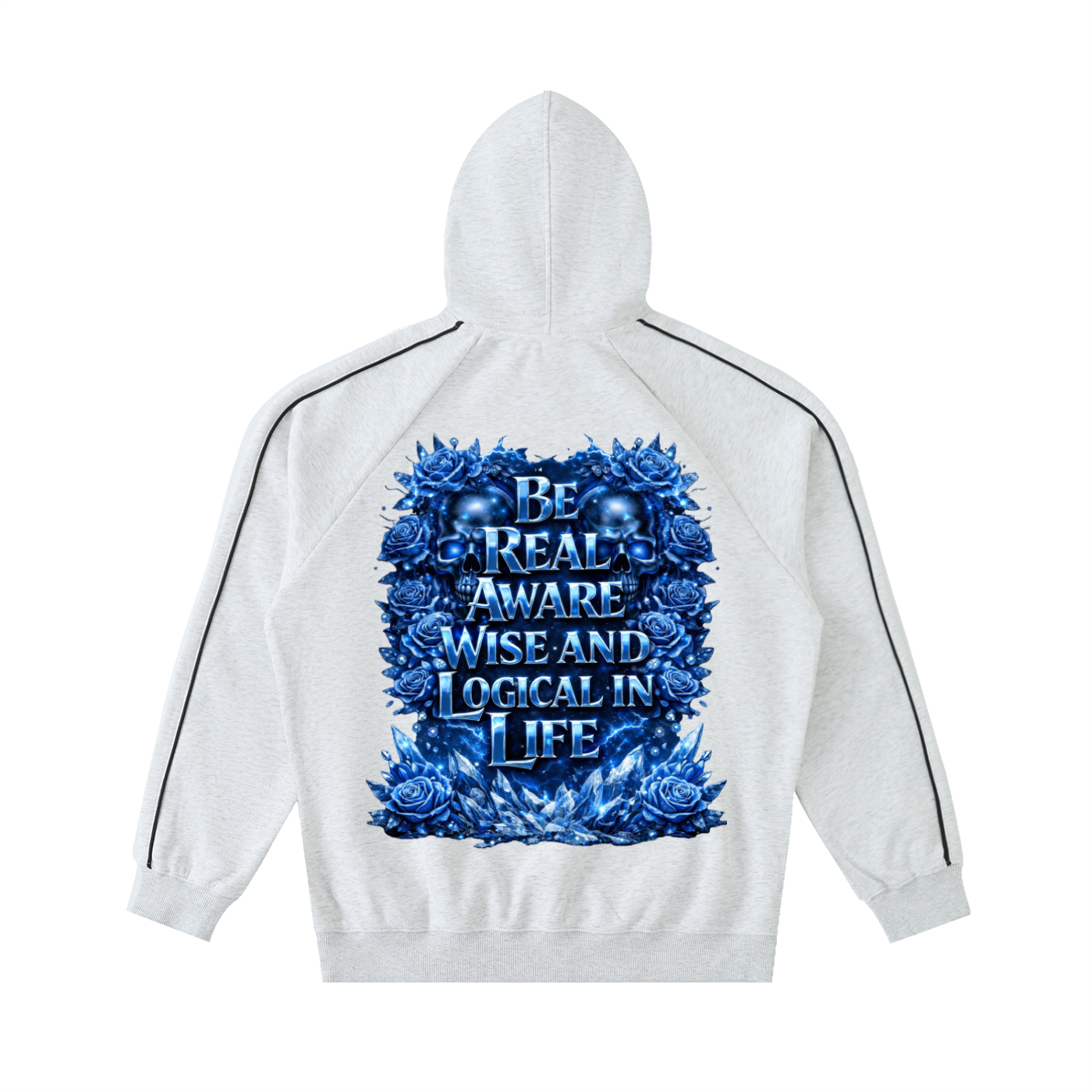 Contrast Piping Raglan Hoodie