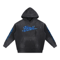 Vintage Washed Frayed Fleece Hoodie
