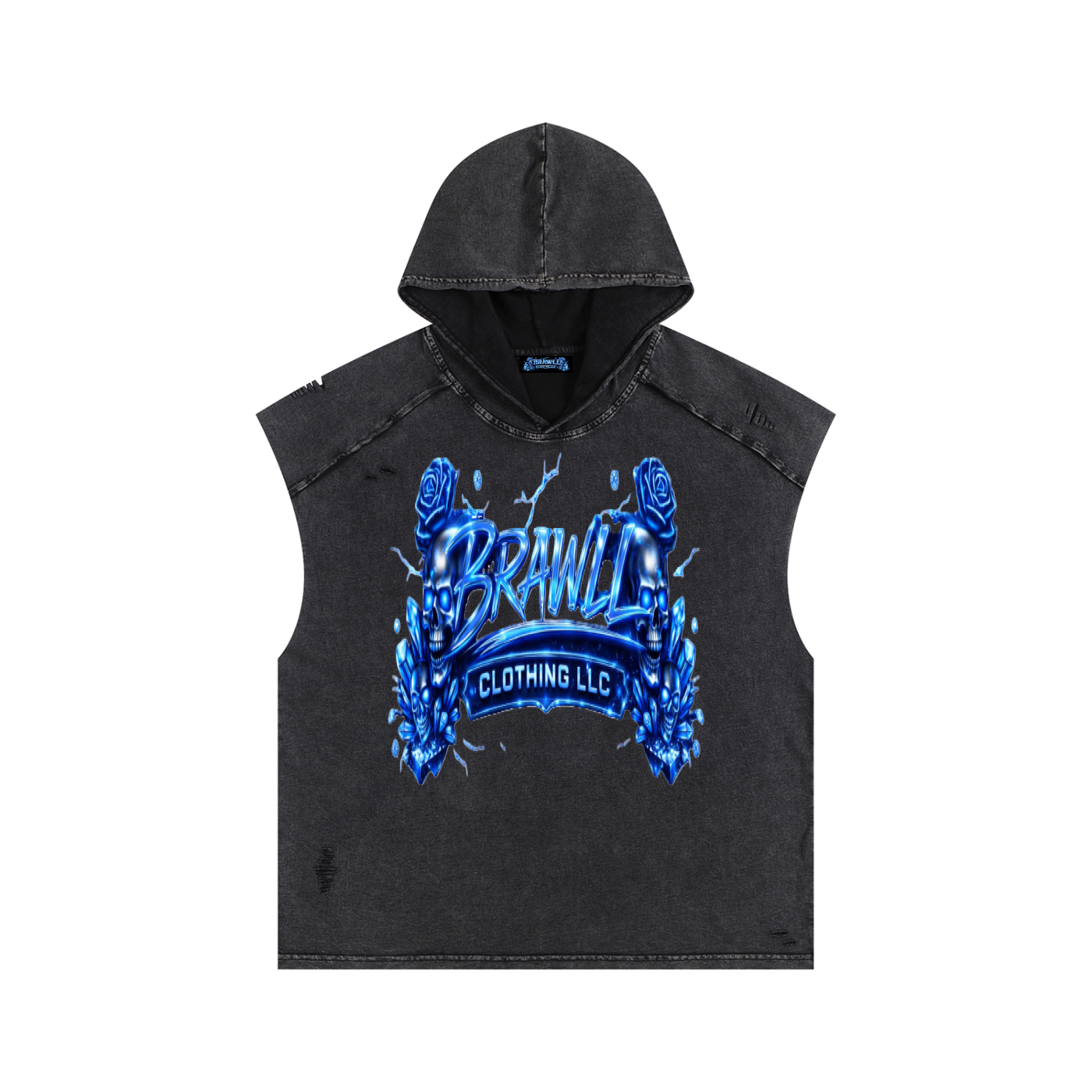 Snow Washed Boxy Hooded Tank Top