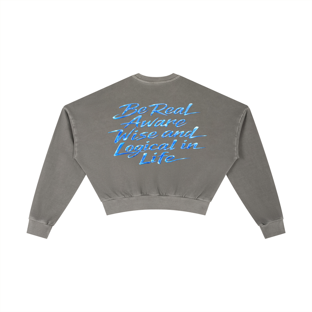 Vintage Washed Cropped Sweatshirt