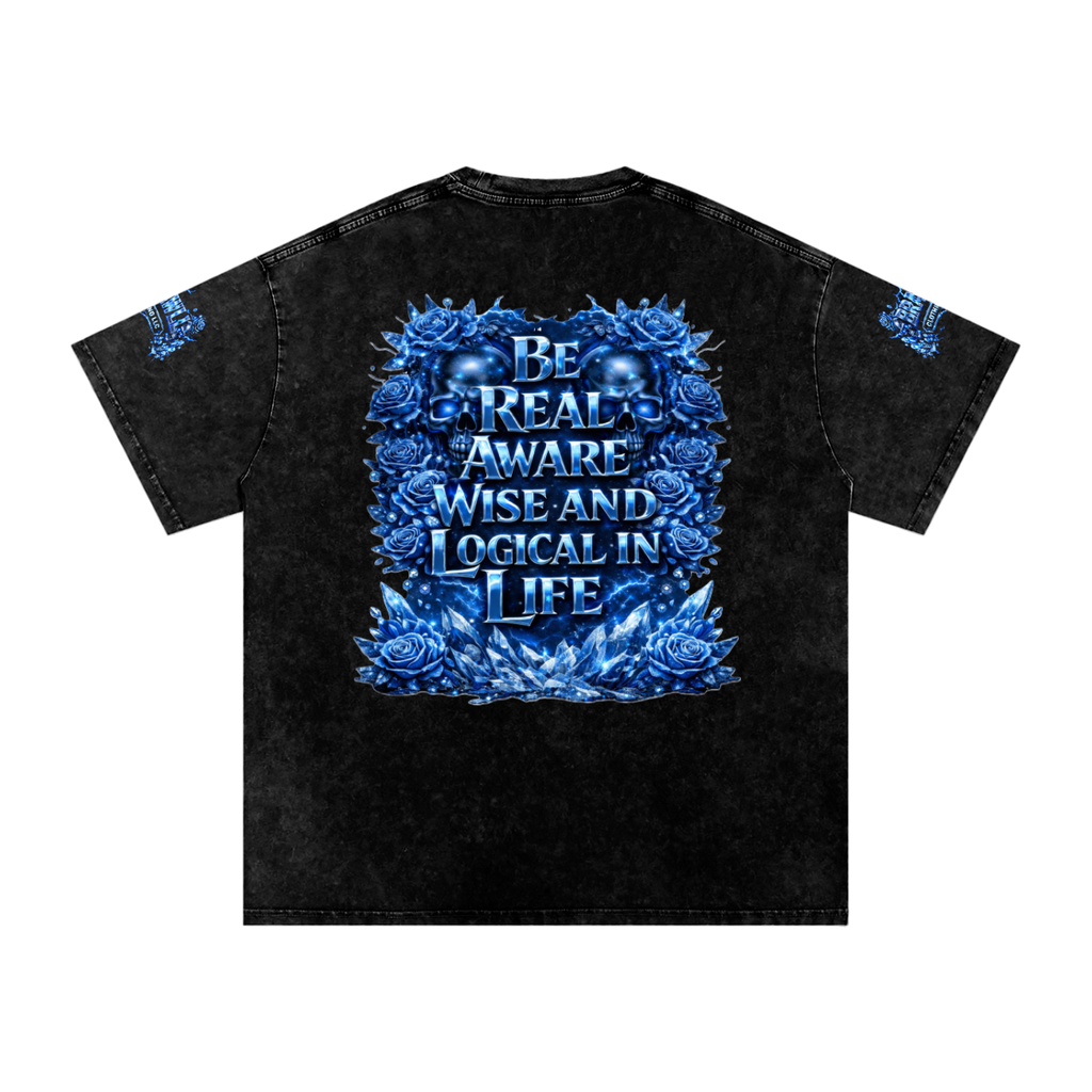 Snow Washed Oversized Cotton T-Shirt