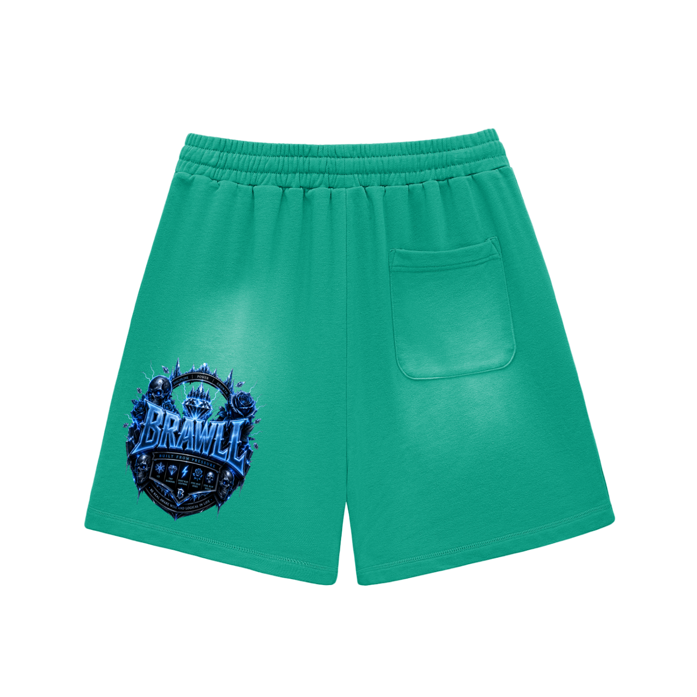 Sun Fade Raw Edge Cotton Shorts