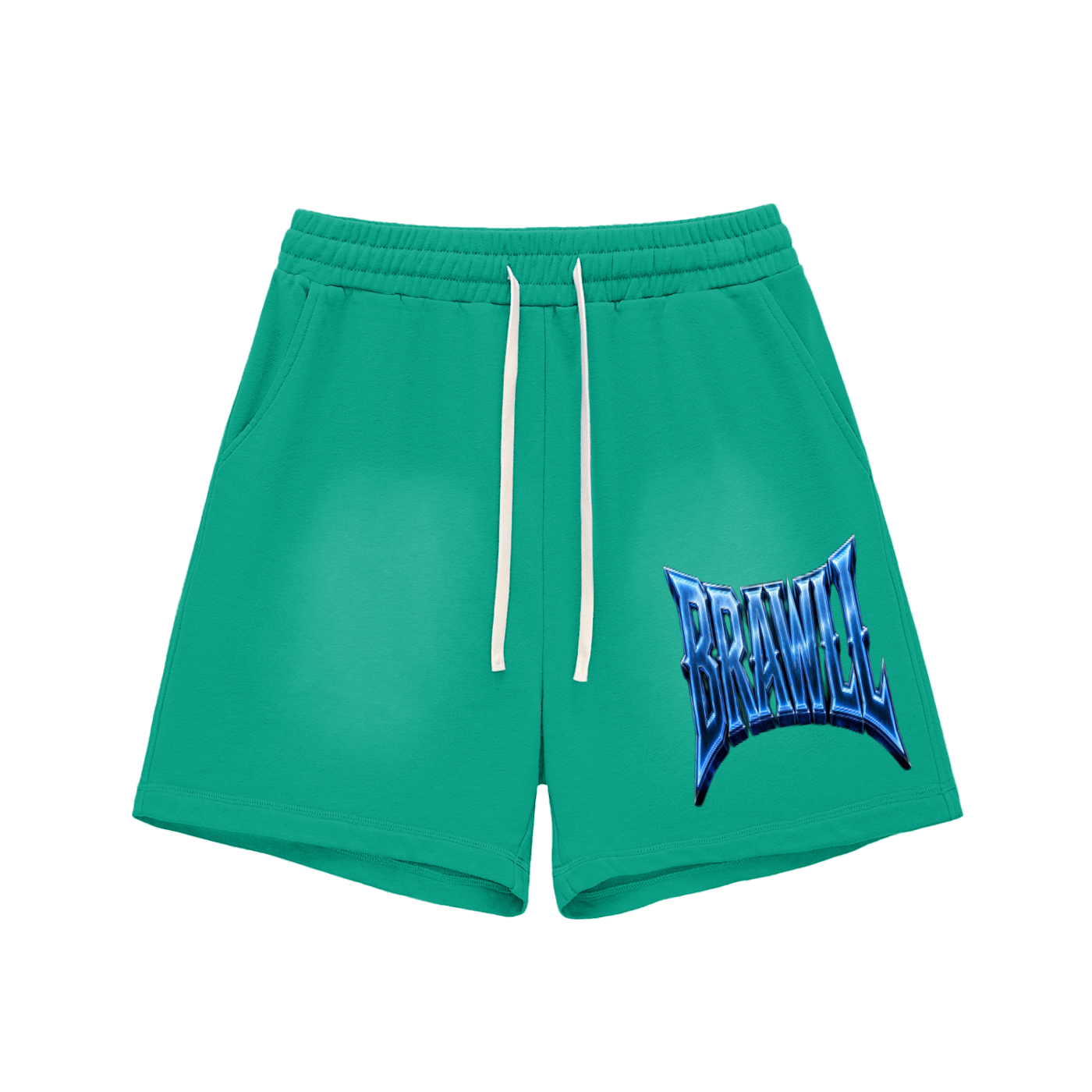 Sun Fade Raw Edge Cotton Shorts