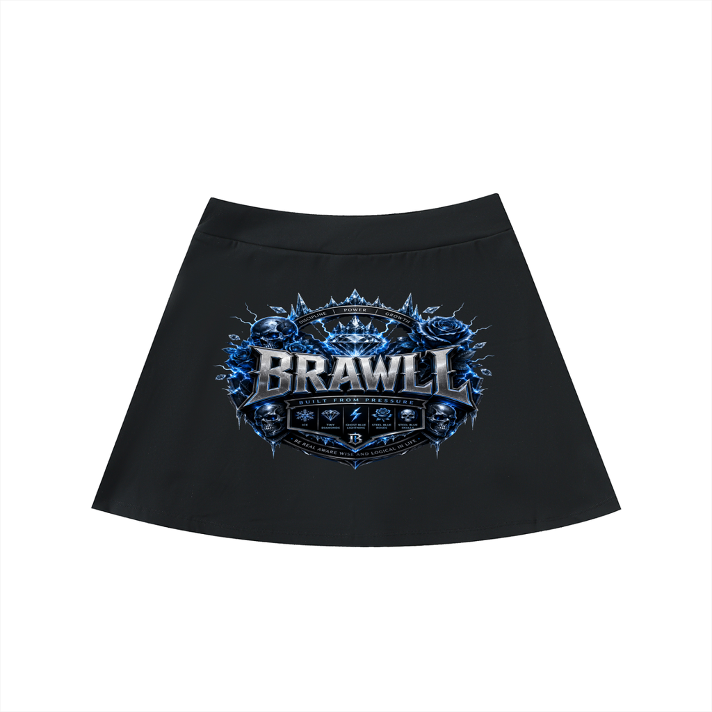 High-Waist Pocketed A-Line Skirt