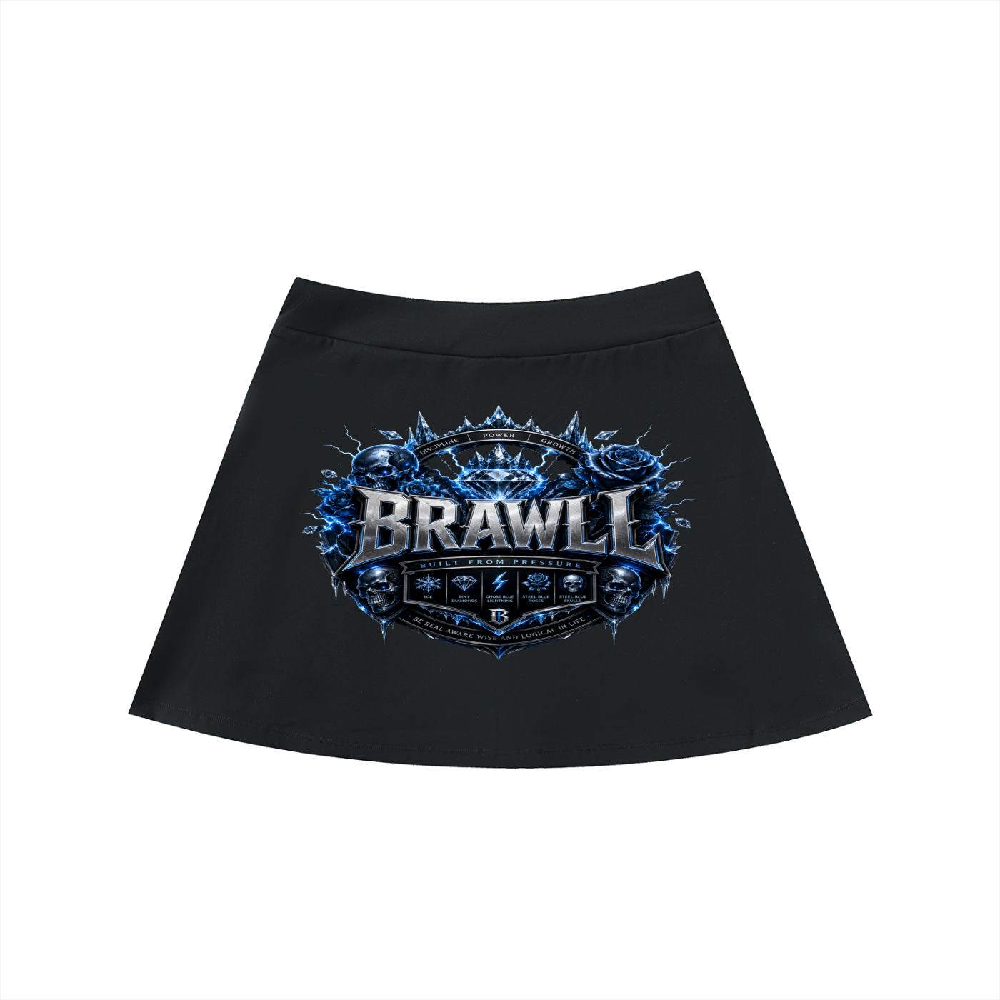 High-Waist Pocketed A-Line Skirt